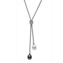 Load image into Gallery viewer, Double Drop Pendant Sterling Silver w/Coloured Pearl
