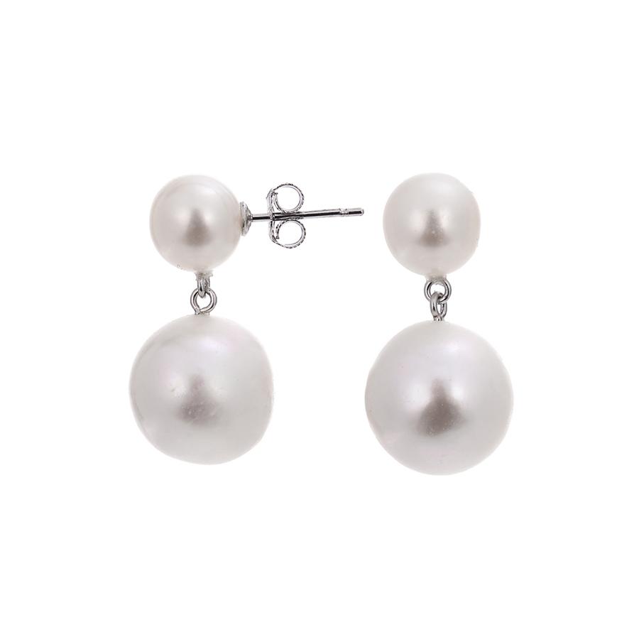 Double Pearl Drop Earring  20-13