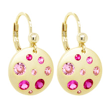 Load image into Gallery viewer, CHAMPAGNE AND RHODOLITE  LEVER BACK EARRINGS
