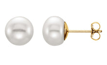 Load image into Gallery viewer, Pearl Studs (7-8mm) on 14K Gold Post
