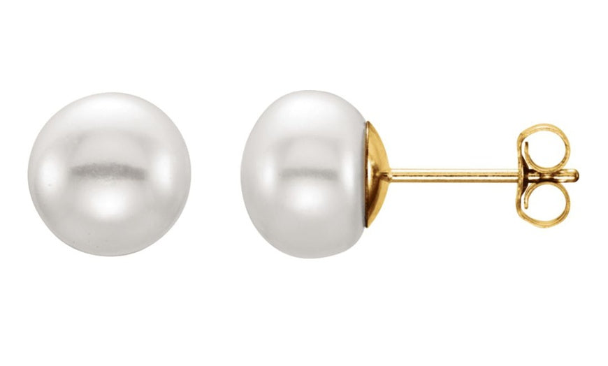 Pearl Studs (7-8mm) on 14K Gold Post