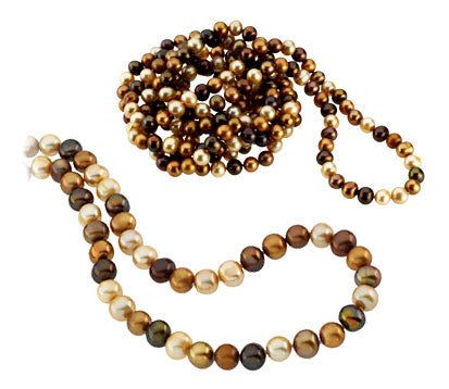 Cultured Freshwater Chocolate Pearl Strand 72