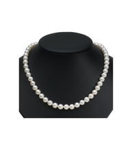 Load image into Gallery viewer, White Pearl Necklace 18&quot; 8-9mm
