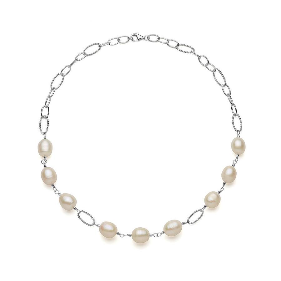 Baroque Style Necklace with Nine Pearls