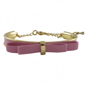 LIGHT PINK BOW BANGLE BRACELET